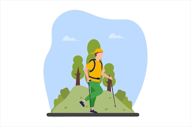 weekend activity flat illustration design