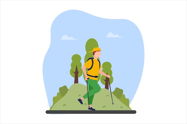 Weekend activity flat illustration design