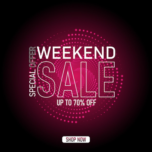 Vector weekend sale banner template