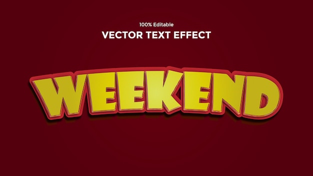 weekend text effect