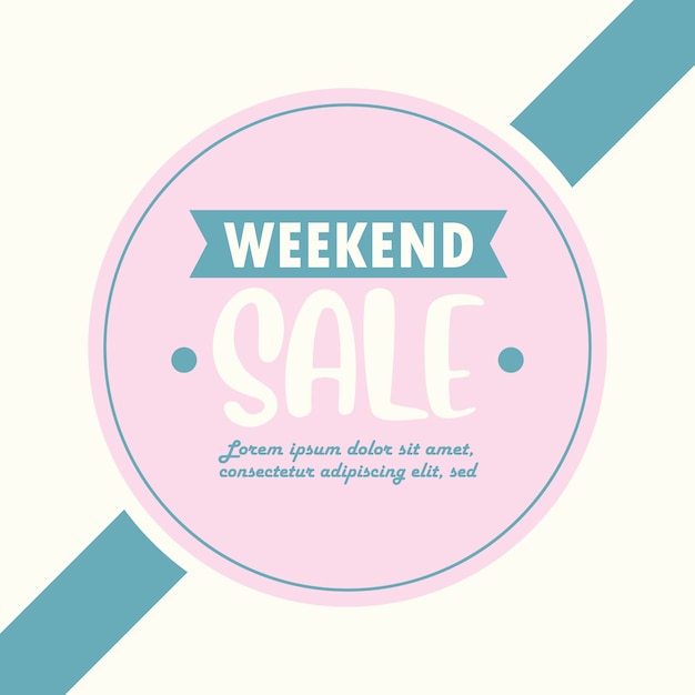 Vector weekend verkoop sjabloon voor spandoek