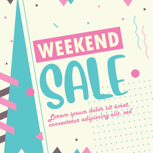 Vector weekend verkoop sjabloon voor spandoek