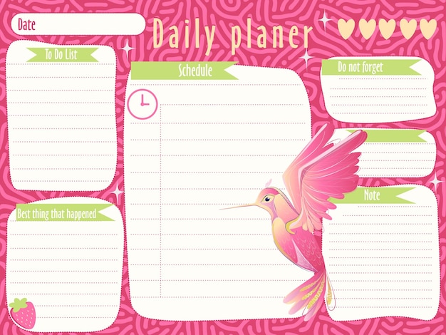 Weekly note planer to do list tracker mental health