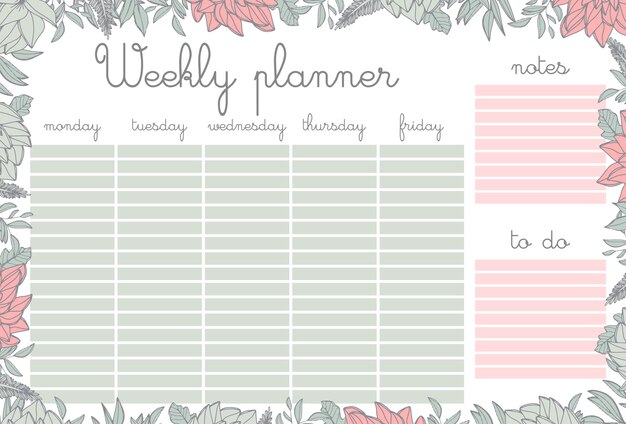 Расписание распечатать шаблон пинтерест Page 24 Monthly plan Vectors & Illustrations for Free Download Freepik