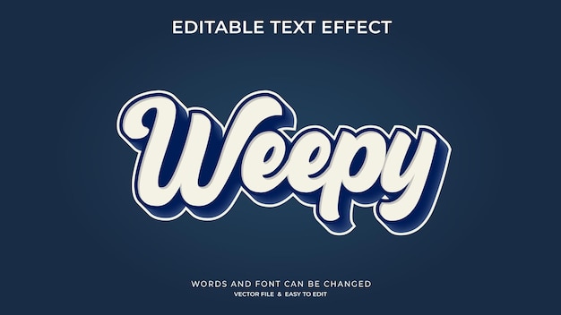 Weepy Text effects