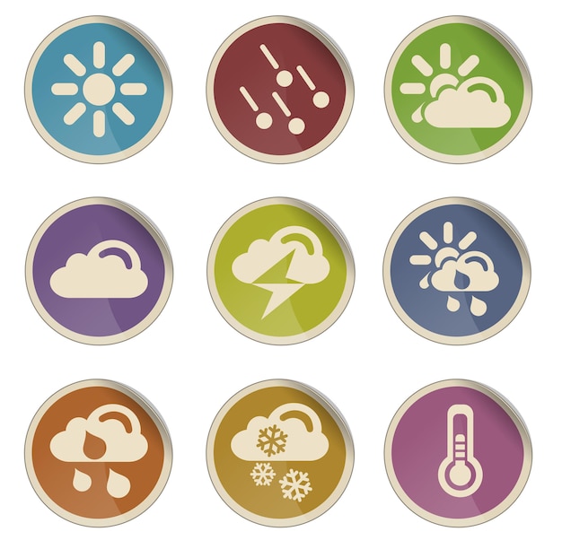 Weer eenvoudige vector icon set