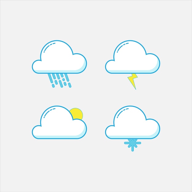 Weer pictogrammenset vector