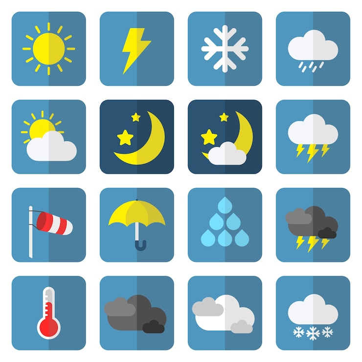 Vector weer pictogramserie