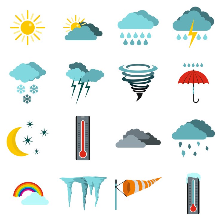 Vector weer stel pictogrammen