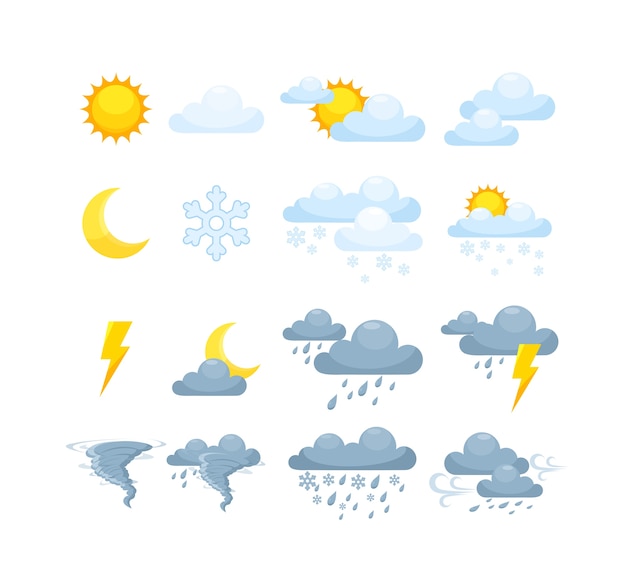 Weersomstandigheden zonnig, regenachtig, bewolkt onweer overdag telefoonscherm.