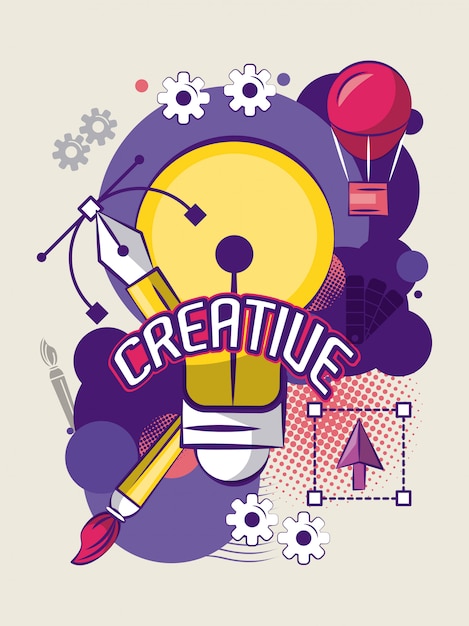 Wees creatief grafisch ontwerp