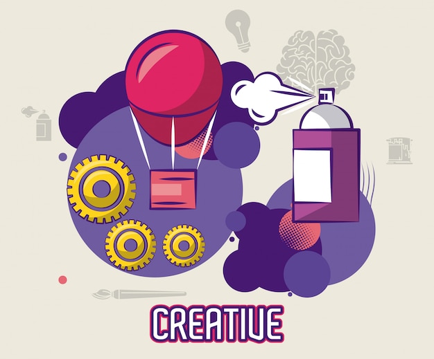 Vector wees creatief grafisch ontwerp