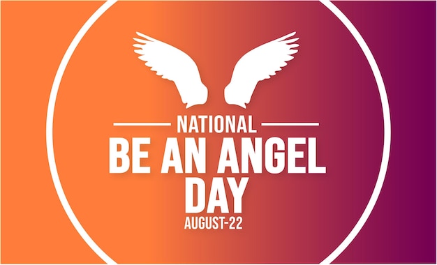 Wees een Angel Day-achtergrondsjabloon Vakantieconcept achtergrondbanner plakkaatkaart en poster