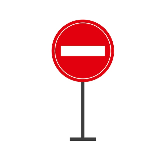 Weg stopbord Vector illustratie