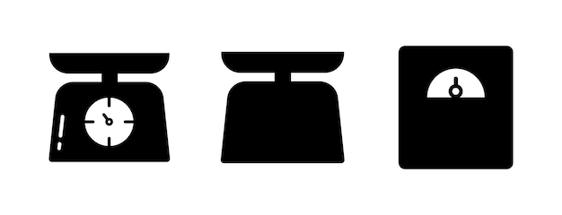 Vector weighing scale fill icon symbol vector black glyph weighing scale icon