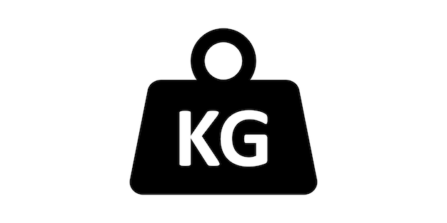 Weight kilogram icon vector on white background. Weight kilogram for web design.