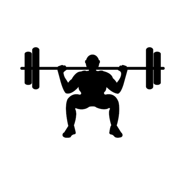 Vector weight lifter icon