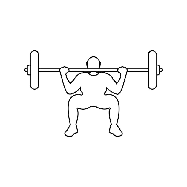 Vector weight lifter icon