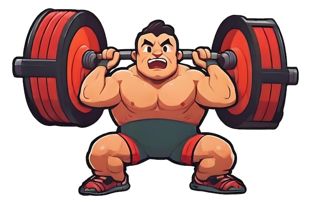 Vector weight lifting clipart design