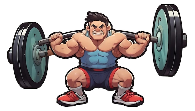 Weight Lifting Logo Clipart design