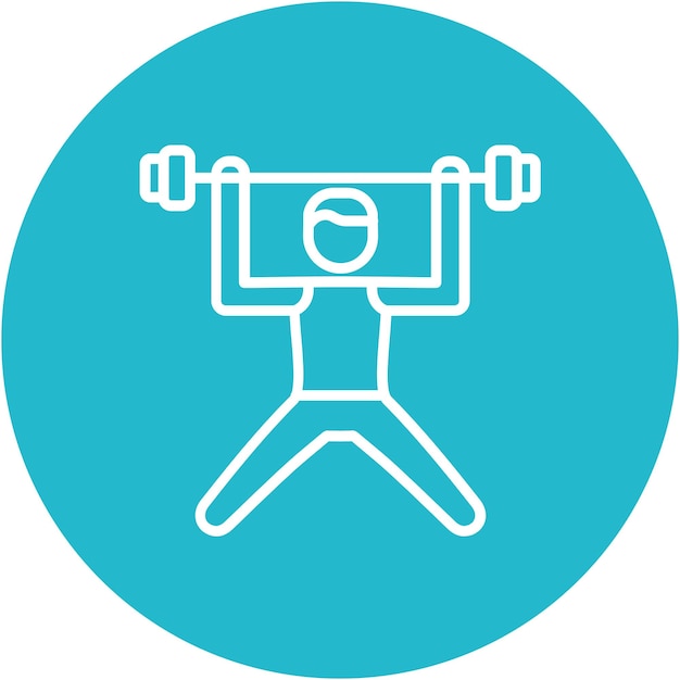 Weight Lifting Person Vector Illustration Style