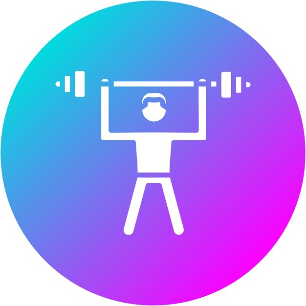 Weight Lifting vector icon Can be used for Workout App iconset