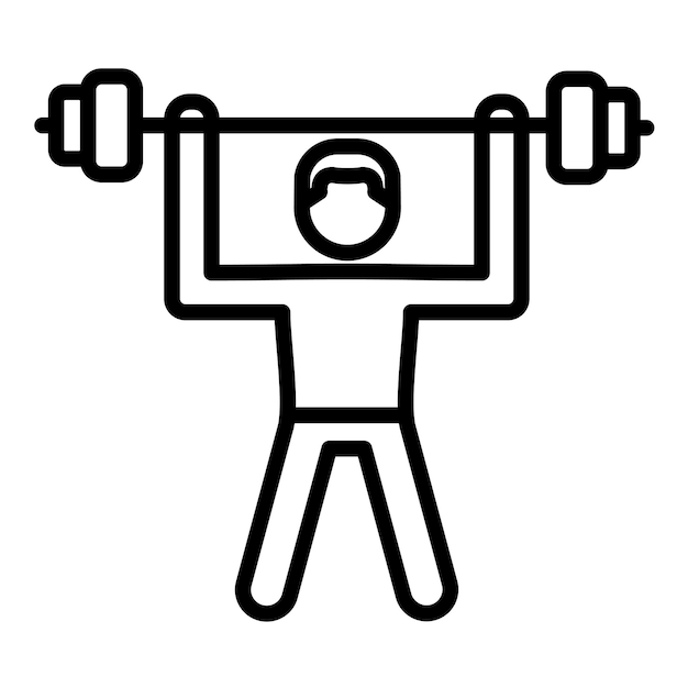 Weight Lifting Vector Illustration Style