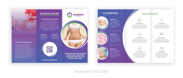 Weight lose trifold brochure template