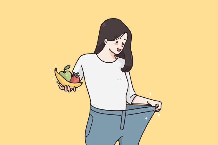 Vector 체중 감소 및 다이어트 개념