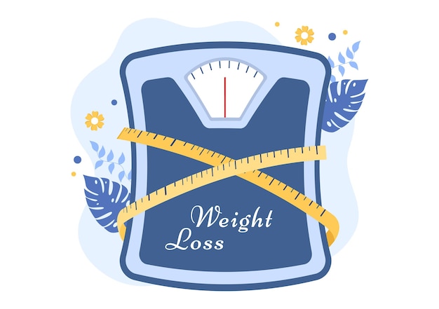 Weight Loss Flat Illustration