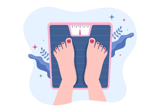 Weight loss flat illustration