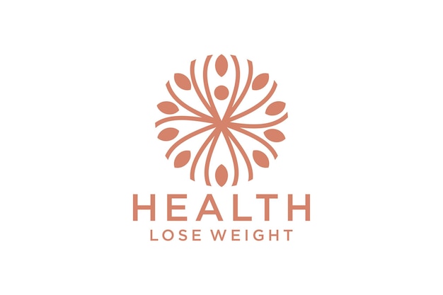 Vector weight loss logo designs for women diet and health service or spa