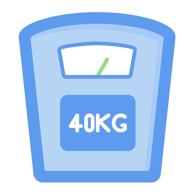 Weight Scale Flat Illustration