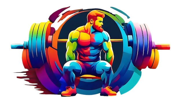 Weightlifting Logo Clipart ontwerp