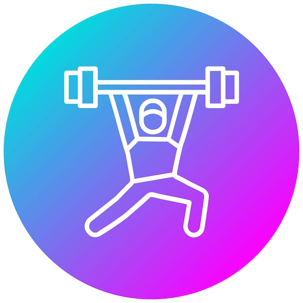 Weightlifting Vector Illustration Style