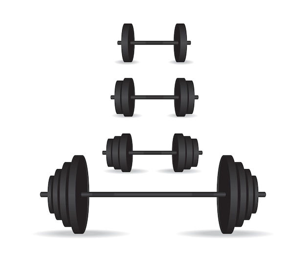 Weights black collection illustration