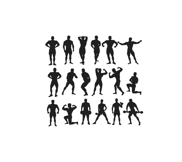 Weights Silhouettes art vector design