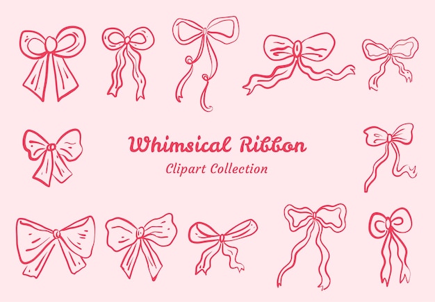 Weird Coquette Bow Clipart Elegant en speels ontwerp voor esthetische creaties