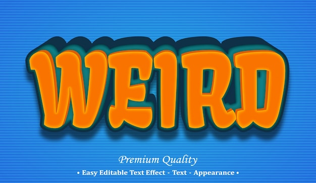 Vector weird  font style effect