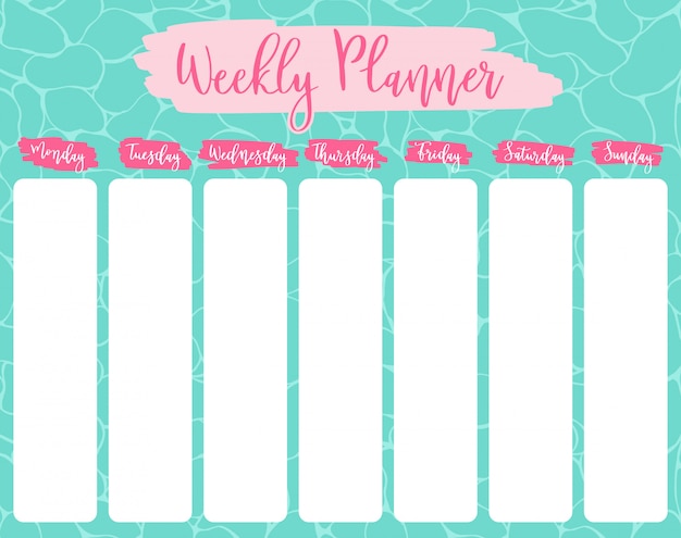 Vector wekelijkse en dagelijkse planner set.