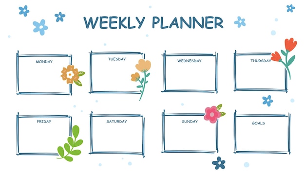 Wekelijkse planner en maandelijkse planner-sjabloon