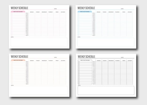 Wekelijkse planningsplanner