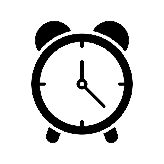 wekker teken symbool vector glyph kleur pictogram