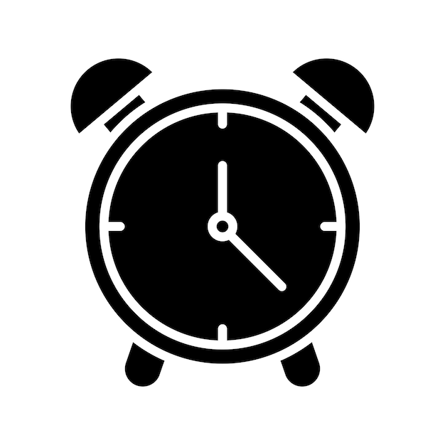 wekker teken symbool vector glyph kleur pictogram