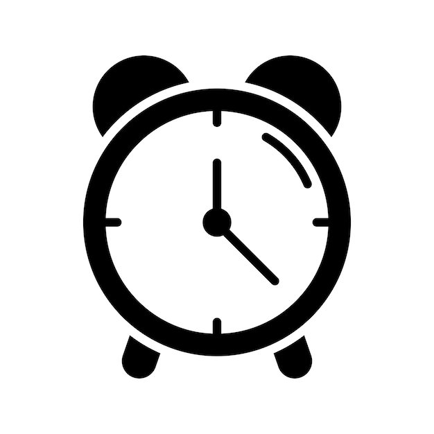 wekker teken symbool vector glyph kleur pictogram