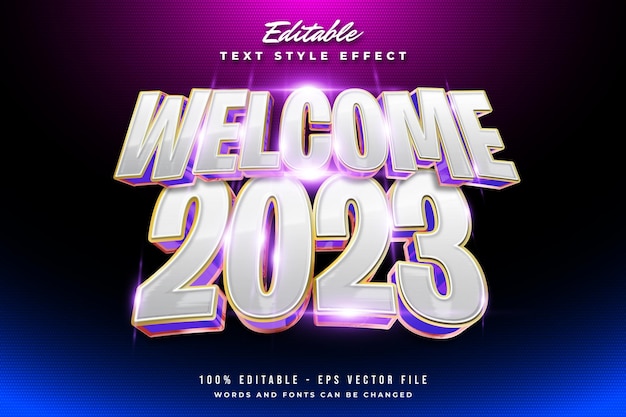 Welcome 2023 text effect