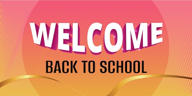 Vector welcome abstract back to school vector