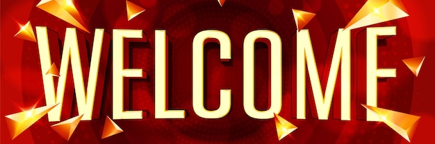 Welcome advertising banner design