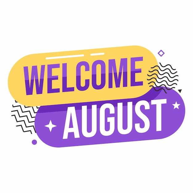 Welcome august greeting design