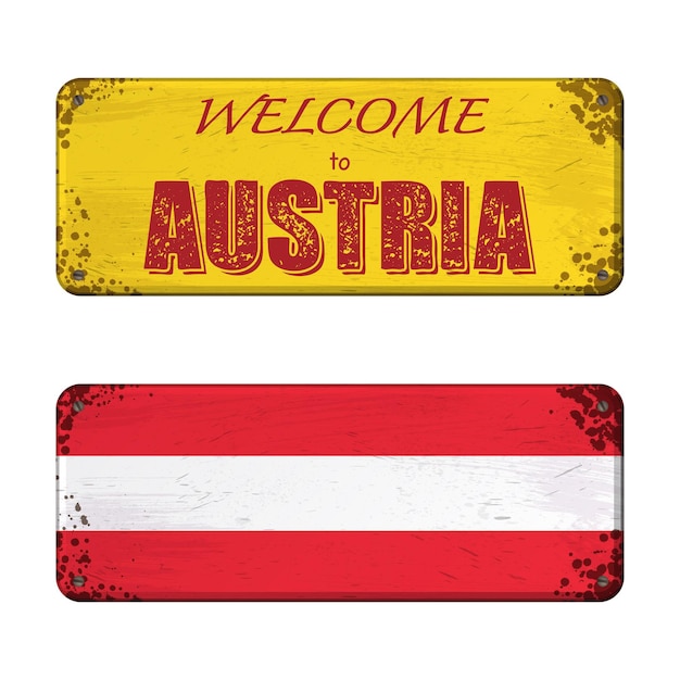 Welcome to Austria nameplate